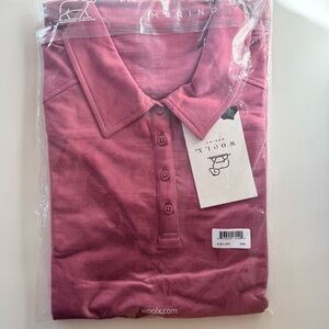 Woolx Rosie Polo Tank Top Mesa Rose Sz S